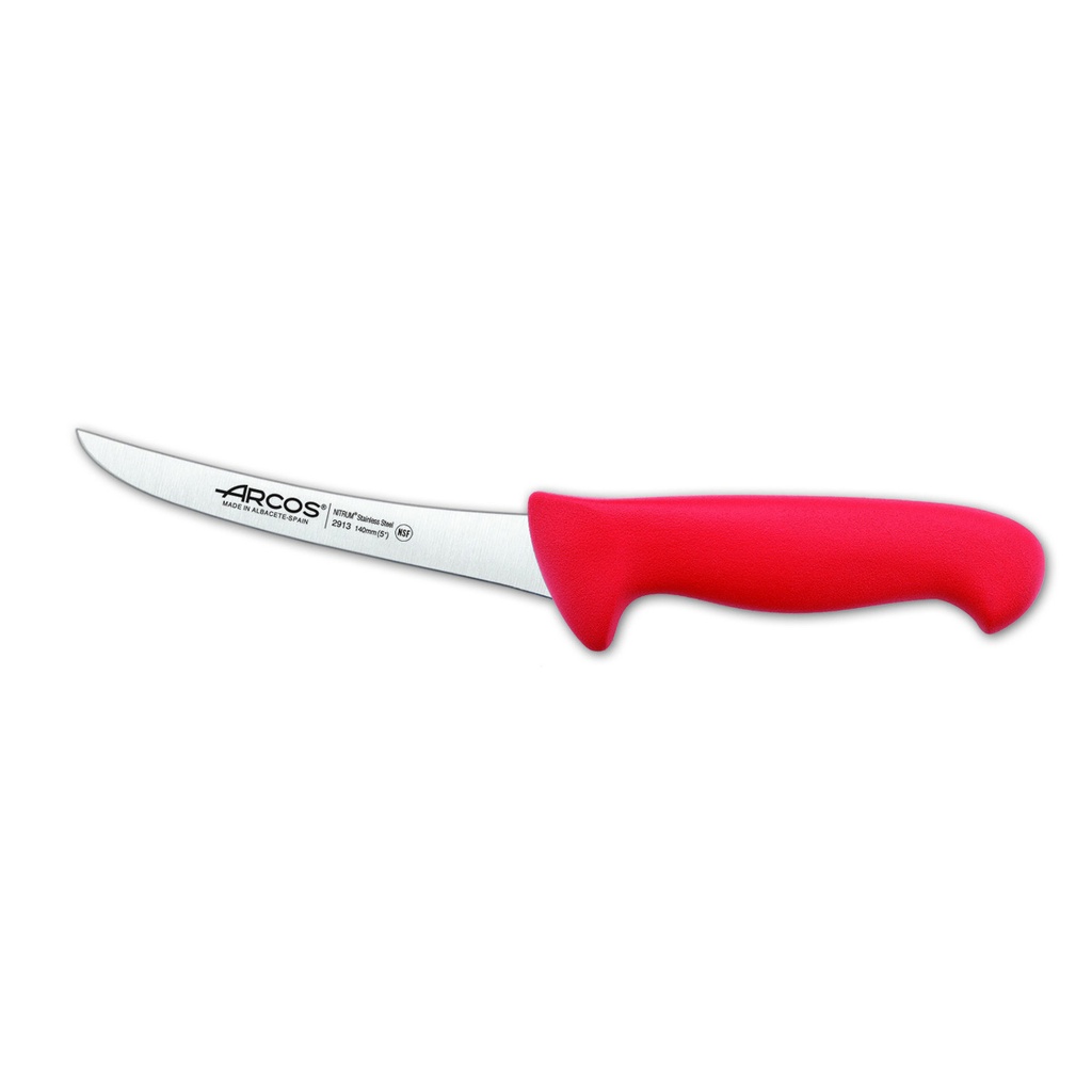 Deshuesador Curvo Rojo / Boning Knife Curved Red 140mm.