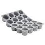 MOLDE SILICONA ELASTOMOULE X 40 CELDAS MINI TARTAS GRIS