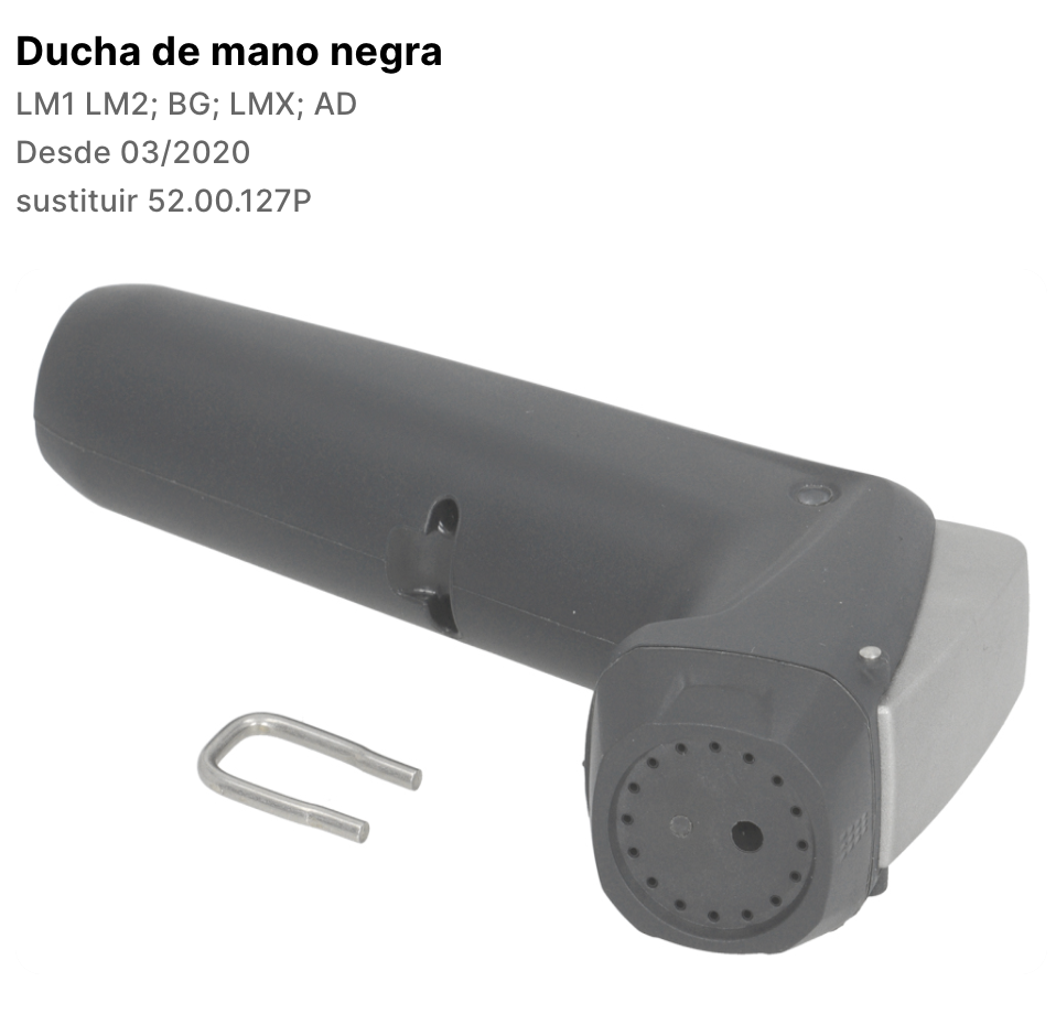DUCHA DE MANO NEGRA - Hand shower black LMX