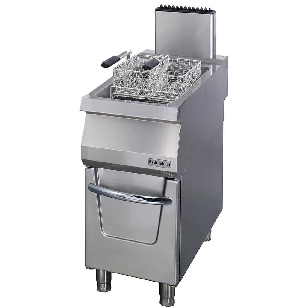 SINGLE TANK FRYER WITH CUPBOARD, GAS