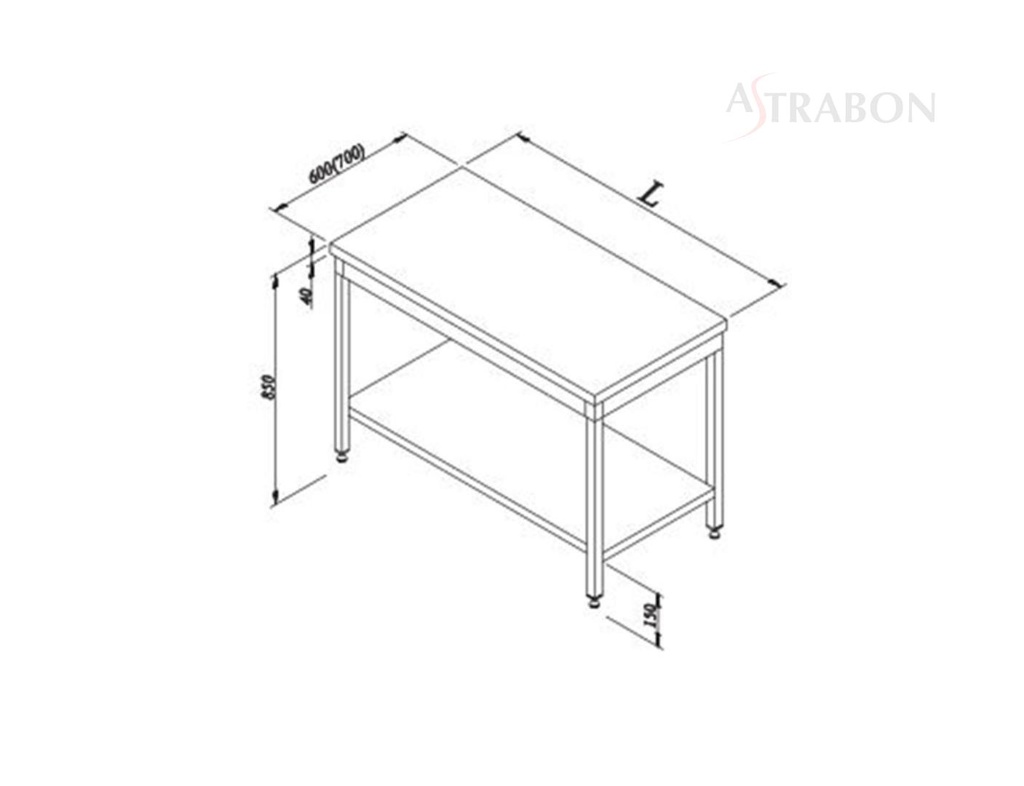 140*70 WORKING BENCH WITH SHELF