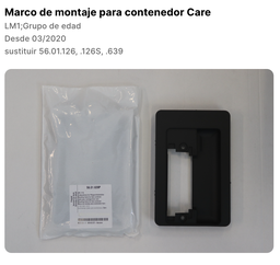 [5601639P] Marco de montaje para contenedor Care - Tapa frente