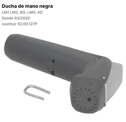 [5200127P] DUCHA DE MANO NEGRA - Hand shower black LMX