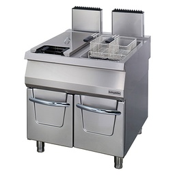 [7856.N1.80908.14] DOUBLE TANK FRYER WITH CUPBOARD, GAS (USADA)