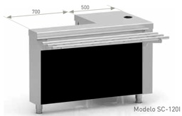 [SC-120 NE] SELF CAJA DIM:  1200X700X850 CON PANEL NEGRO